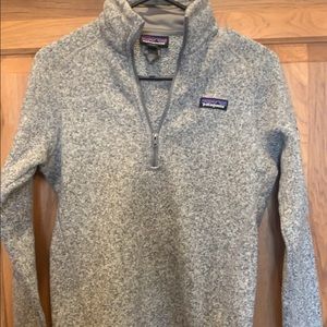Patagonia 1/4 zip grey.  Ladies.  Small.